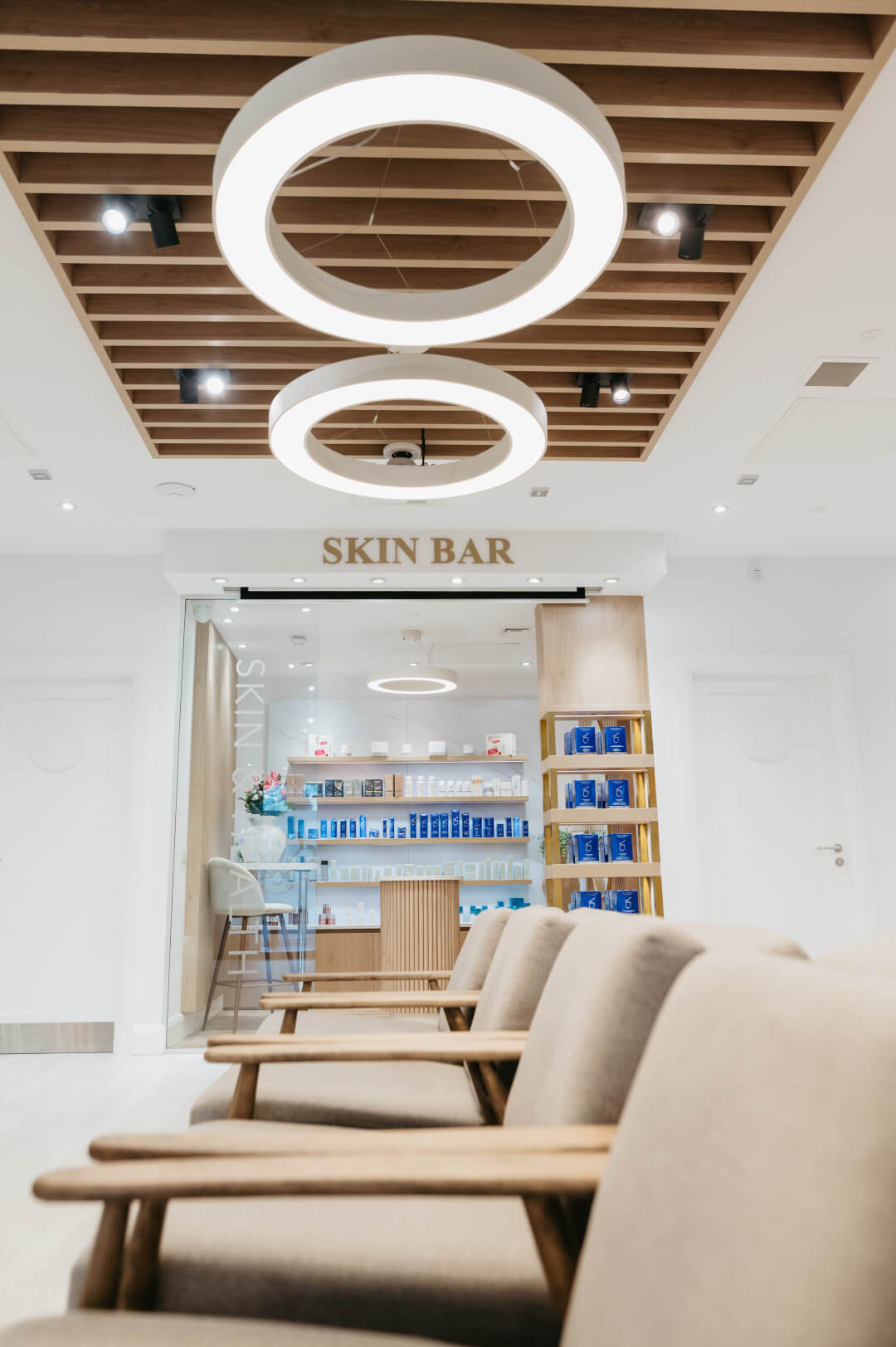 Skin Clinic Receoption area and Skin Bar