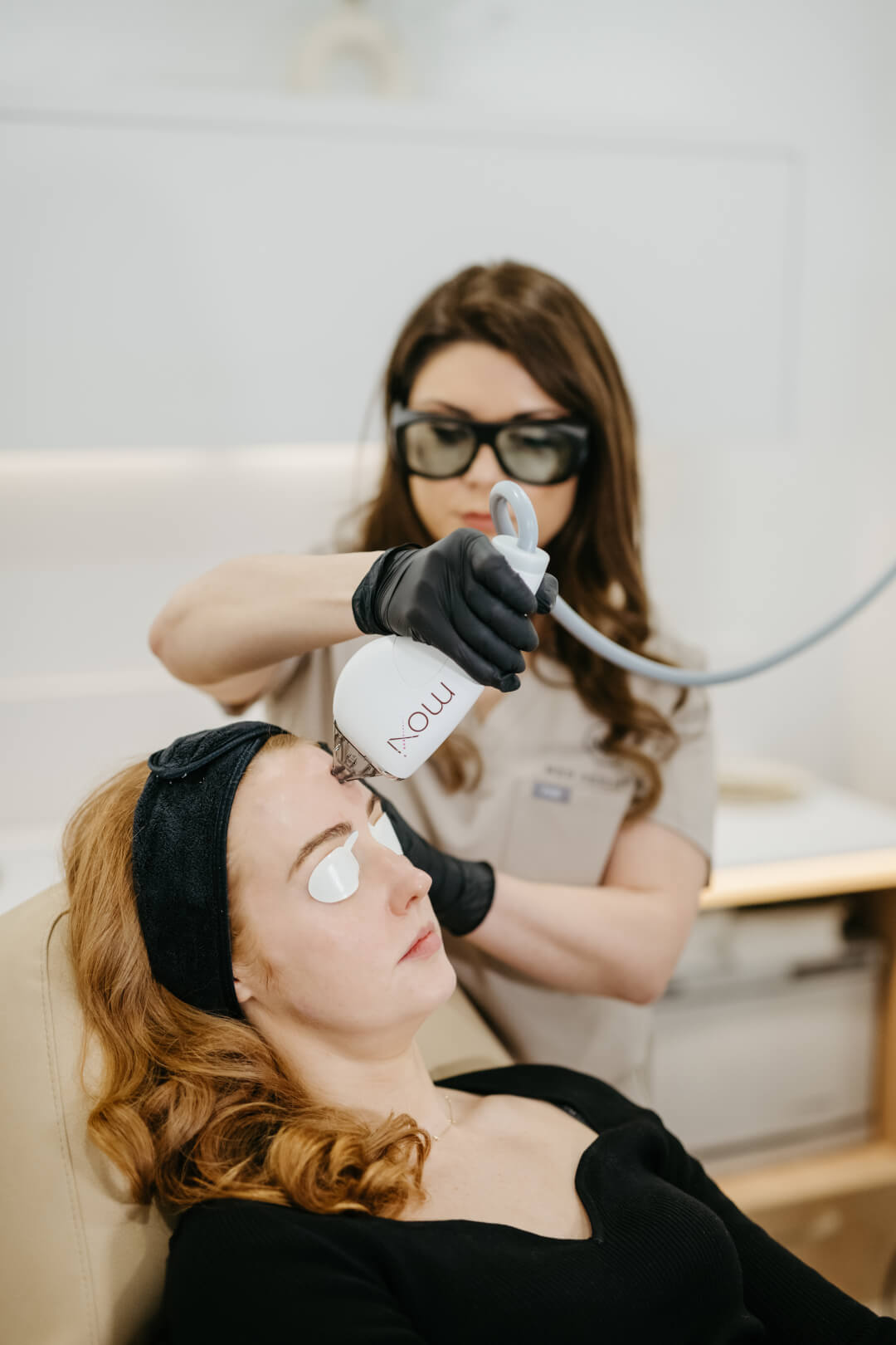 Alma McGrath performs Moxi laser treatment at skin clinic in Galway